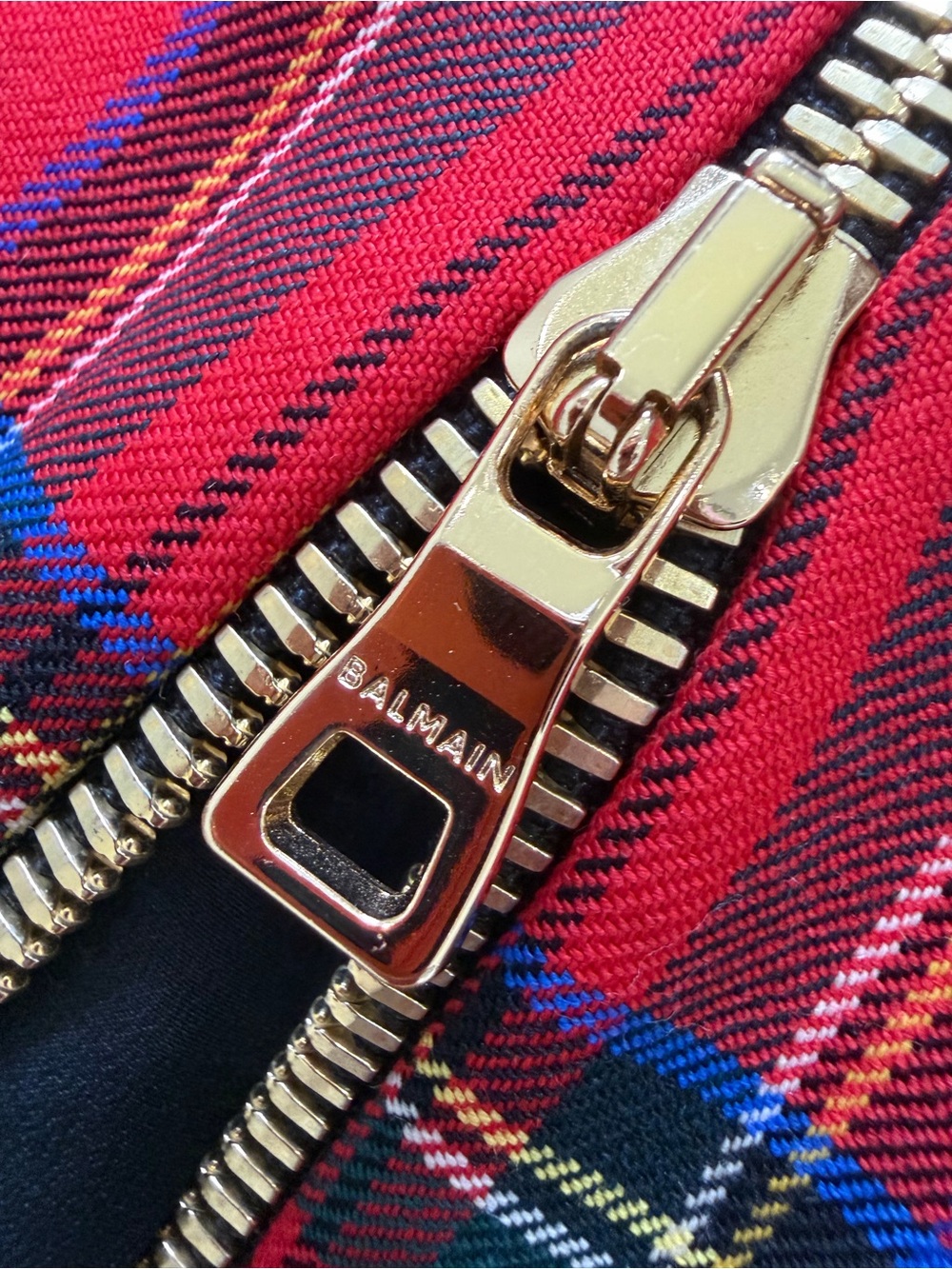 Balmain Embellished Plaid Dress – Statement Luxury Piece - Picture 6 of 7